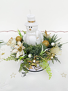 Dekorácie - Vianočná dekorácia so sviečkou - 15084622_