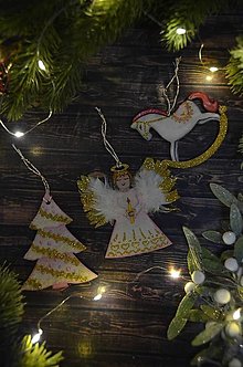 Dekorácie - Set vianočných ozdôb - Anjelské vianoce - 15081580_