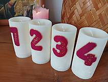 Sviečky - adventné sviečky s číslami - 15082582_