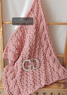 Detský textil - Jemnučká a ľahká deka z priadze alize puffy (Púdrová ružová) - 15086924_