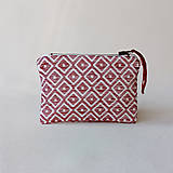 Peňaženky - Ručne vyšívaná elegantná peňaženka - wine red - 15088794_