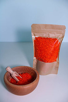 Materiál ručne robený - Farebná ryža (oranžová) - 15089134_
