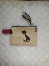 Peňaženky - Peňaženka s čiernou mačkou - 15092050_