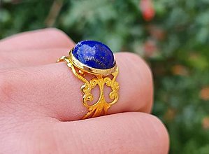 Prstene - Prsteň Lapis Lazuli - 15093641_