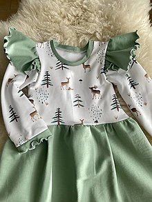 Detské oblečenie - Teplákové šaty s volánmi - 15092477_