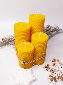 Sviečky - Sviečky z včelieho vosku - 15092687_