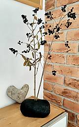 Dekorácie - Drevená vázička na suché rastlinky alebo vonné tyčinky - 15092017_