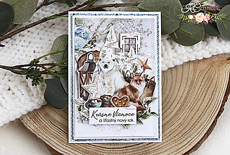 Papiernictvo - Vianočná pohľadnica "Vianoce na chalupe II" - 15098506_