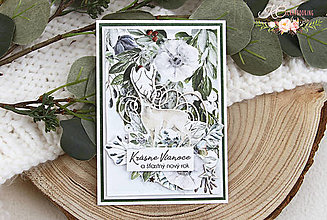 Papiernictvo - Vianočná pohľadnica "Zimný les I" - 15098585_