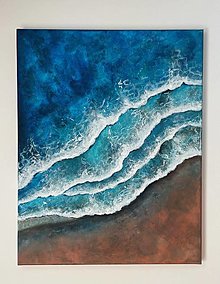 Obrazy - More a pláž, maľba 50x60 cm - 15096916_