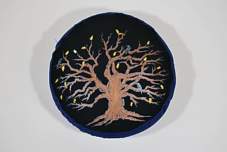 Úžitkový textil - Meditačný vankúš "zimní dub" - 15098456_