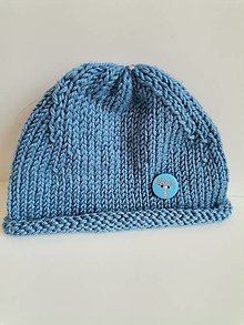 Detské čiapky - Čiapka Neonato modrá - 15096148_