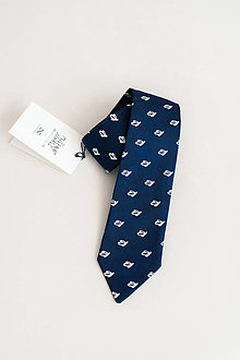 Pánske doplnky - Modrotlačová kravata Lupeň - 15098982_