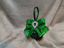 Dekorácie - Smaragdovo zelené vianočné gule - 15095047_