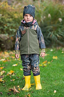 Detské oblečenie - softshell nohavice les klasický strih - 15098672_