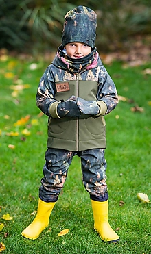 Detské oblečenie - prechodná softshell bunda les užšia - 15099320_