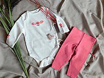 Detské oblečenie - Detské body s ručnou výšivkou - 15094666_