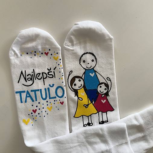 Maľované ponožky pre najlepšieho ocka / tata / tatina / ocinka / dedka
