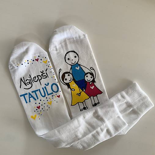 Maľované ponožky pre najlepšieho ocka / tata / tatina / ocinka / dedka