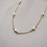 Náhrdelníky - Choker náhrdelník s perlami gold filled - 15097630_