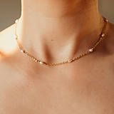 Náhrdelníky - Choker náhrdelník s perlami gold filled - 15097632_