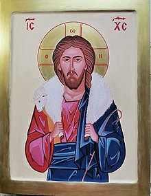 Obrazy - Ikona Ježiš Kristus dobrý pastier - 15094812_