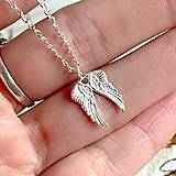 Náhrdelníky - Angelwings Silver Necklace Ag925 / Strieborný náhrdelník s príveskom anjelských krídel - 15101490_