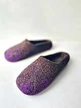 Ponožky, pančuchy, obuv - Vlnené papuče ONA - fialka II. - 15100020_