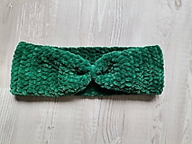 Pletená čelenka dámska (Zelená)