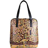 Kabelky - Ručne maľovaná kabelka inšpirovaná motívom Gustav Klimt – Strom života nr.2 - 15101330_