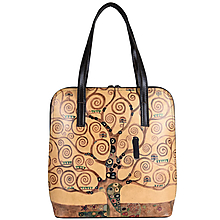 Kabelky - Ručne maľovaná kabelka inšpirovaná motívom Gustav Klimt – Strom života - 15101270_