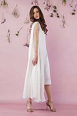 Šaty - Biele asymetrické šaty - 15103723_