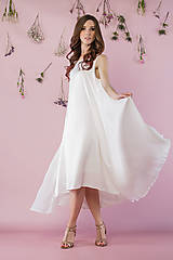 Šaty - Biele asymetrické šaty - 15103724_