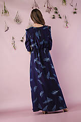 Šaty - Modrotlačové zavinovacie šaty - 15103782_