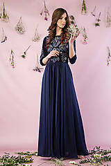 Šaty - Modrotlačové šaty Važec - 15103788_