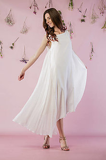 Šaty - Biele asymetrické šaty - 15103725_