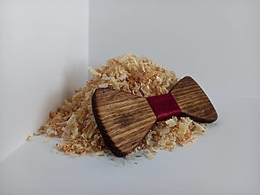 Pánske doplnky - Motýlik z borovicového dreva - 15100224_