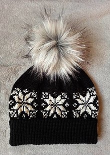 Čiapky, čelenky, klobúky - Zimná čiapka s nórskym vzorom - 15102920_