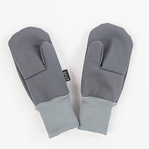 softschell rukavice sivé