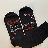 Pánske oblečenie - Maľované ponožky s nápisom: "Ďakujem, že si, že som, a že sme spolu!" - 15101051_