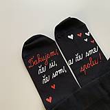Pánske oblečenie - Maľované ponožky s nápisom: "Ďakujem, že si, že som, a že sme spolu!" - 15101052_