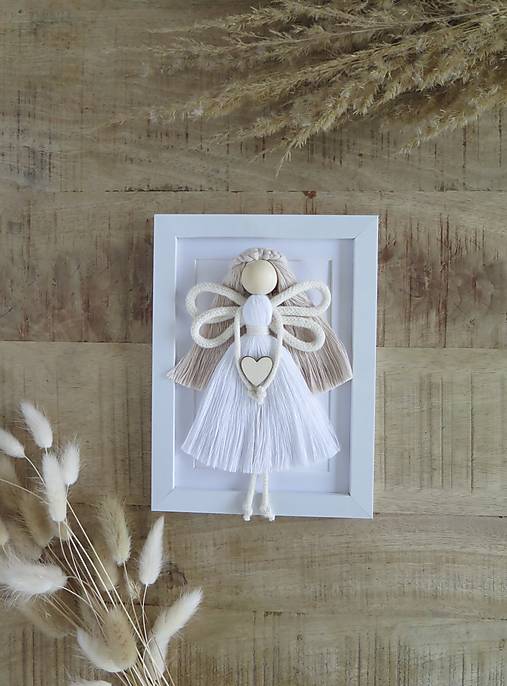 Dekorácie - Anjelik v ramiku - 15103466_