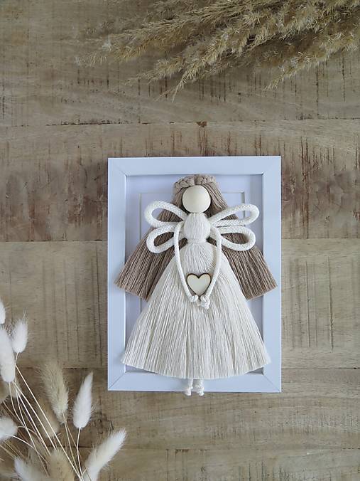 Dekorácie - Anjelik v ramiku - 15103480_