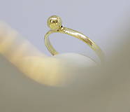 Prstene - Zlatý prsteň gulička - 15102118_
