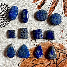 Minerály - Lapis Lazuli kabošon / mix tvarov - 15105381_
