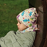 Detské čiapky - Dráčik úpletová čiapka, nákrčník alebo set - 15103921_