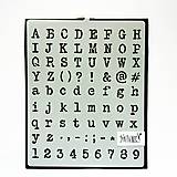 Nástroje - Šablóna Stamperia - 20x25 cm - abeceda, písací stroj - 15104959_