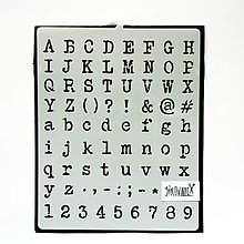Nástroje - Šablóna Stamperia - 20x25 cm - abeceda, písací stroj - 15104959_