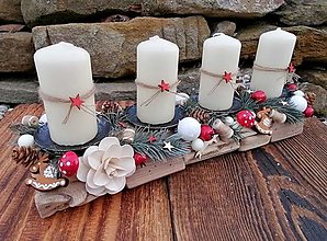 Dekorácie - Adventný veniec podl.prírodný - 15106059_