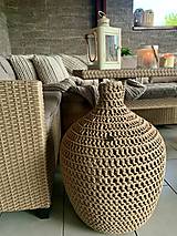 Dekorácie - Podlahová váza - demižón bledohnedý - 15105801_